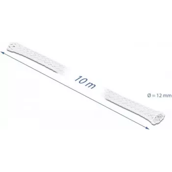 Punossukka DeLOCK 20804 10 m x 12 mm valkoinen