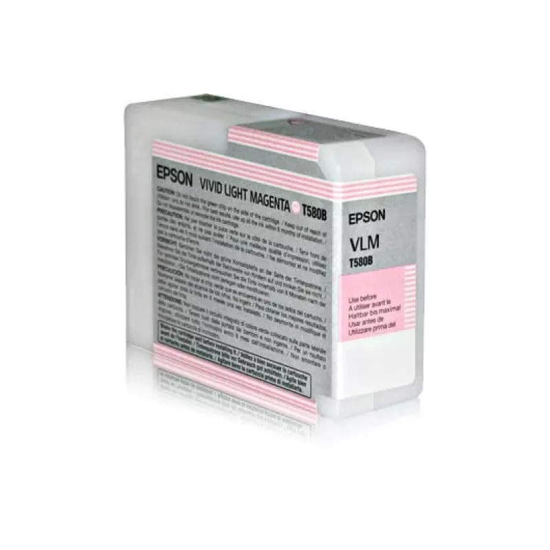 Epson Singlepack Vivid Light Magenta T580B00, Vivid light magenta, pigmenttipohjainen muste, 80 ml, 1 kpl