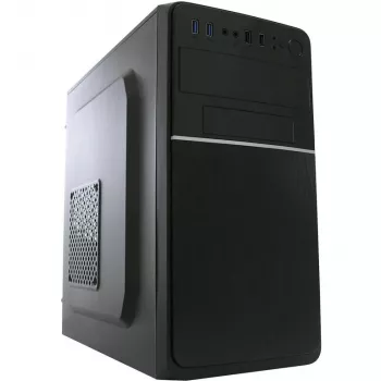 LC Power 2015MB - tornikotelo - micro ATX - ilman virtalähdettä - musta - USB/audio (LC-2015MB-ON)