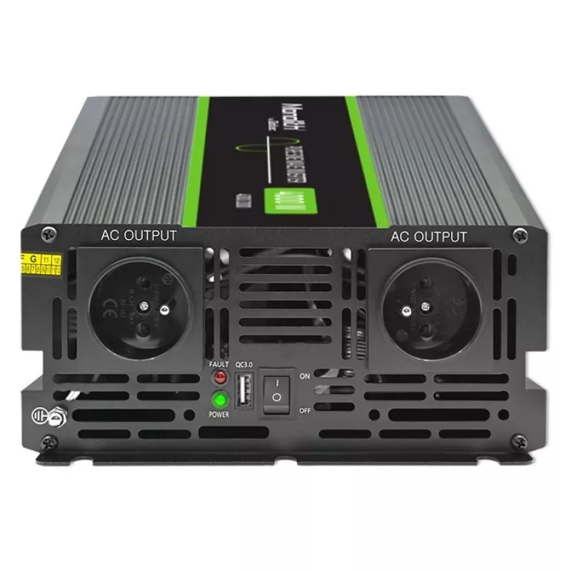Qoltec Monolith virtasovitin/-muunnin auto 4000 W musta