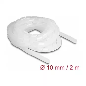 DeLOCK spiraaliletku joustava 2 m x 10 mm läpinäkyvä