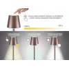 Beper P201UTP103 ladattava pöytävalaisin, kosketuskytkin, 2 W