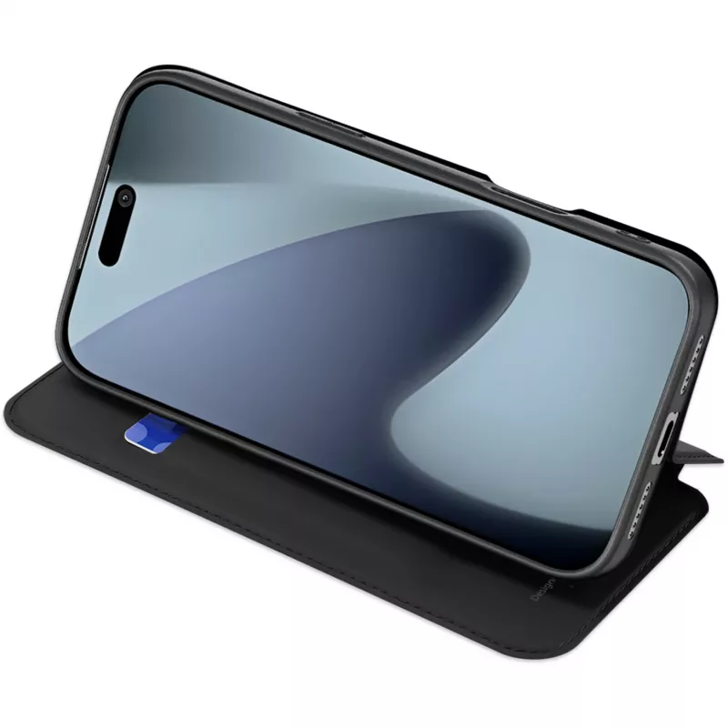 Nevox Vario Series kirjakotelo iPhone 17 Pro Max -puhelimelle, musta