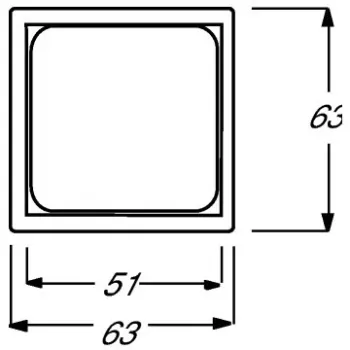 Pinta-asennuskehys ruuviton Busch-Jaeger 1746/10-84 valkoinen, 63×63 mm, ikkuna 51×51 mm
