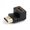 HDMI-sovitin GEMBIRD A-HDMI90-FML, HDMI–HDMI, 90° kulmasovitin, musta