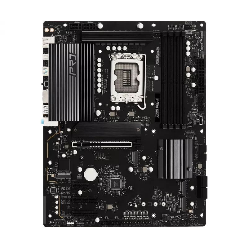 Emolevy ASRock Z890 Pro-A ATX — Intel Z890-piirisarja, LGA 1851, DDR5, 4x DIMM, 256 GB, 2.5Gb LAN, PCIe Gen5