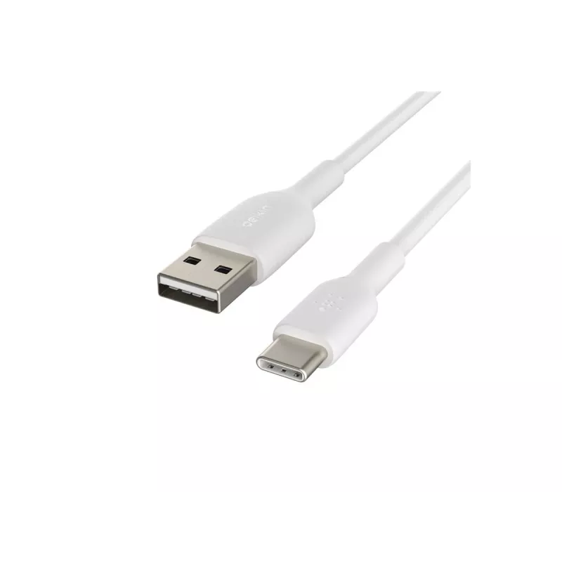 Kaapeli PVC USB-C - USB-A 15 cm valkoinen