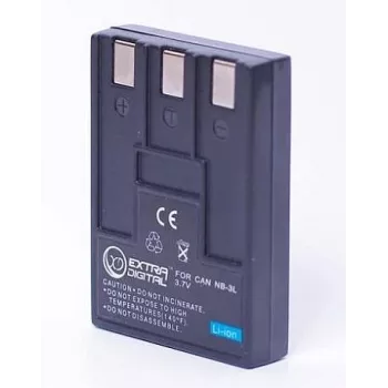 Ladattava akku Extra Digital NB-3L 3,7 V 1000 mAh yhteensopiviin Canon-kameroihin
