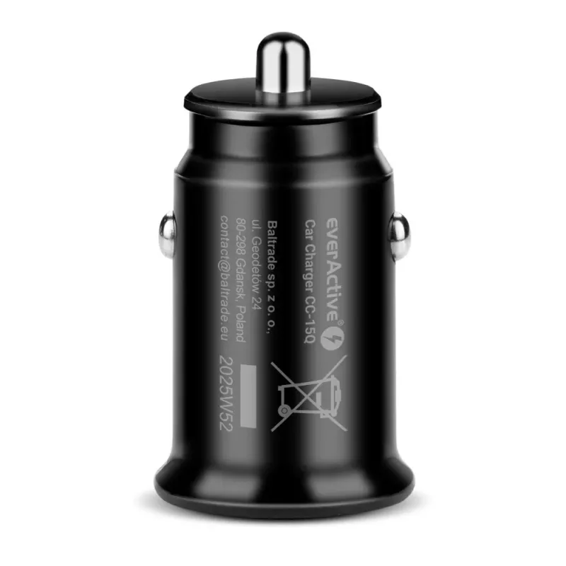 Autolaturi everActive CC-15Q QC3.0 18W 1×USB