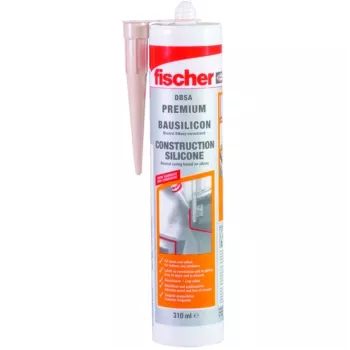 Tiivistemassa FISCHER Bausilicon DBSA 310 läpinäkyvä – silikonitiivistemassapatruuna 310 ml