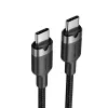 USB-C - USB-C -data- ja latauskaapeli Vention TRDBH, 2 m, USB 2.0, 60 W PD, 3 A, 480 Mbit/s, musta