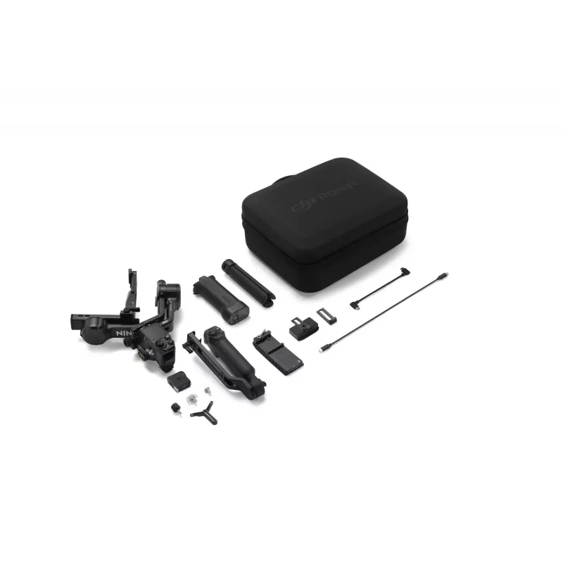 Käsikameravakain DJI RS 5 Combo — alumiini, 30 h akku, 1,46 kg, musta