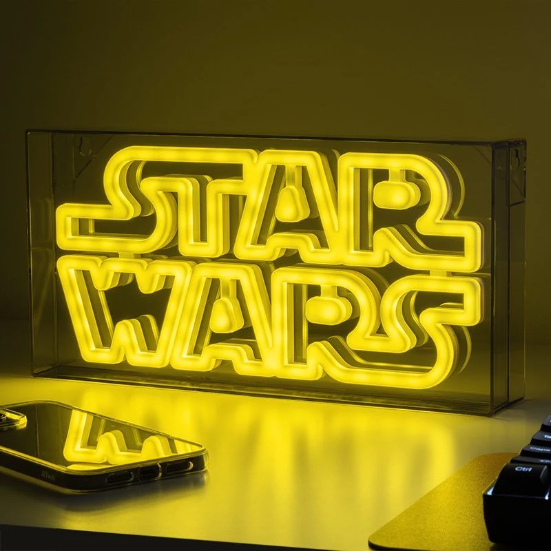 LED-neonvalo Paladone Star Wars Design PP13123SW – koristeellinen LED-kyltti seinälle tai hyllylle