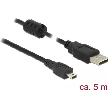 USB-kaapeli DeLOCK 5 m USB 2.0-A USB 2.0 Mini-B