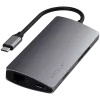 Satechi alumiinisovitin V2 USB-C (USB-C, 3x USB-A, 4K HDMI, kortinlukija micro/SD, Ethernet) (Starlight Grey)