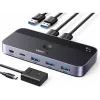 KVM USB -kytkin UGREEN CM662 2x4 lähtö, musta