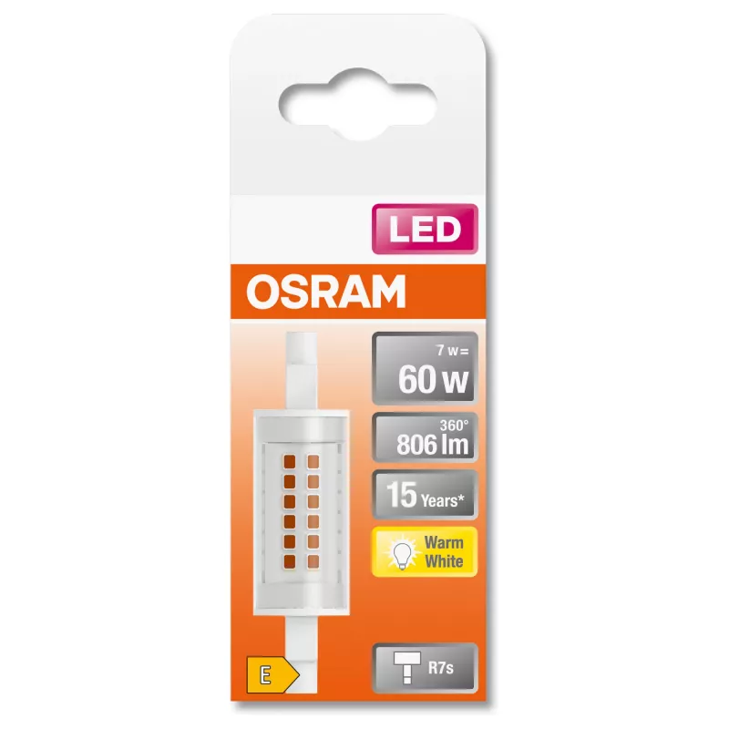 LEDvance Osram ohut LINE LED-lamppu R7s 7 W 806 lm 2700 K (lämmin valkoinen)