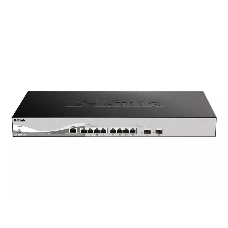 D-Link DXS-1210-10TS hallittava L2/L3 10G Ethernet (100/1000/10000) 1U musta, hopea