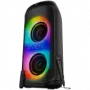Kaiutin SVEN PS-1050, musta (200W, TWS, Bluetooth, FM, USB, microSD, LED-näyttö, 7200mAh)