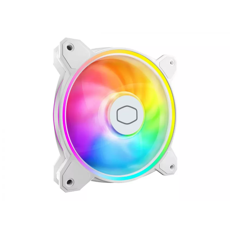 Cooler Master MasterFan MF120 Halo2 White Edition MFL-B2DW-21NP2-R2 120 mm ARGB-koteloviuhka, 27 dB, 51,88 CFM, valkoinen