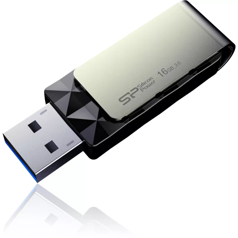 Silicon Power Blaze B30 SP016GBUF3B30V1K USB-muistitikku, 16 GB, USB 3.0, musta