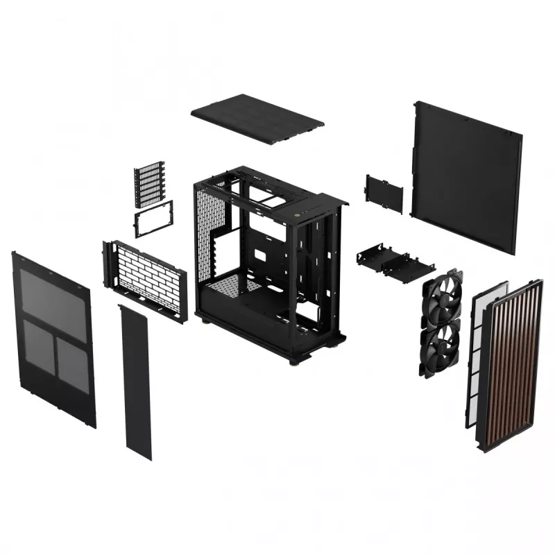 Fractal Design North Charcoal musta Mesh Mid-Tower-kotelo – musta