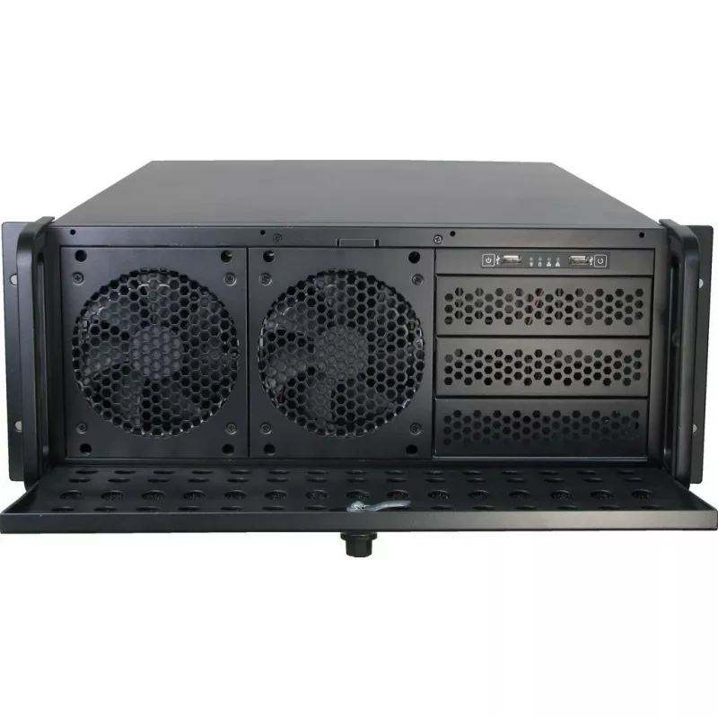 Palvelinkotelo Inter-Tech IPC 4U-4129L rack metalli hopea