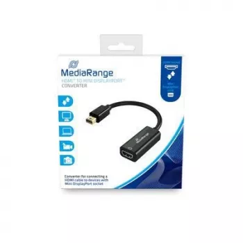 Videokaapelisovitin MediaRange MRCS176 0,15 m Mini DisplayPort HDMI musta