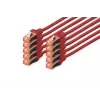 DIGITUS CAT 6 S/FTP -kytkentäkaapelisarja DK-1644-050-R-10, 5 m, punainen, 10 kpl