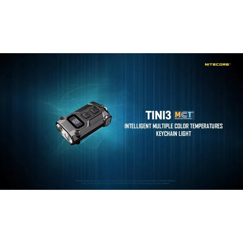 Avaimenperä-taskulamppu Nitecore TINI3 musta 600 lm USB ladattava