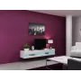 TV-taso cama meble VIGO NEW 30/180/40, valkoinen korkeakiiltoinen kansi, lastulevy, 1800×400×300 mm