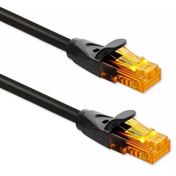 UTP-patchkaapeli QOLTEC 30 m Cat6 2×RJ45 musta
