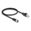DeLOCK M12 sovitinkaapeli D-koodattu 4-napainen naaras - RJ45 uros 50 cm