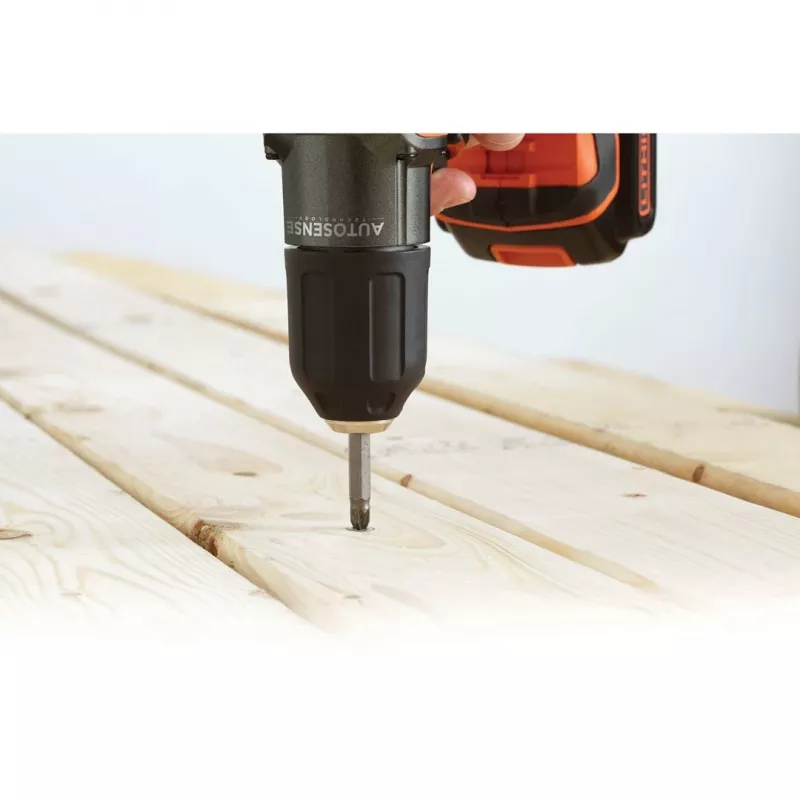 Porakone Black & Decker ASD18K-QW, avaimeton, 1,5 Ah, musta/oranssi