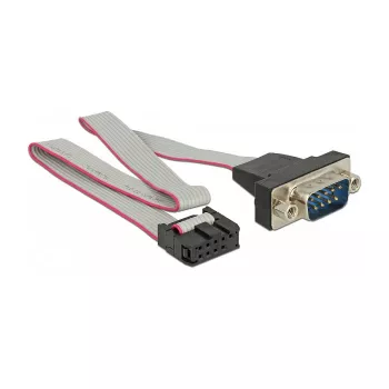 Sarjakaapeli DeLOCK 89900 harmaa 0,25 m RS-232 DB9 9-pin COM