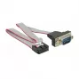 Sarjakaapeli DeLOCK 89900 harmaa 0,25 m RS-232 DB9 9-pin COM
