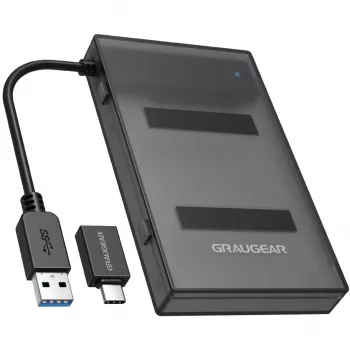 GRAUGEAR G-2603-AC tallennusaseman telakointiasema USB 3.2 Gen 1 (3.1 Gen 1) Type-A musta (G-2603-AC)