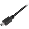 USB 2.0 kaapeli, USB-A uros > Mini-USB uros (musta, 2,0 metriä, kaksinkertaisesti suojattu)
