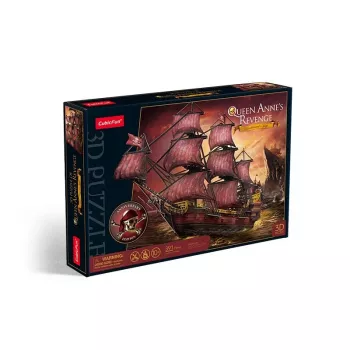 3D-palapeli cubicfun Queen Anne's Revenge Anniversary Version – malli 306-T4040H, keräilylaiva koottavaksi