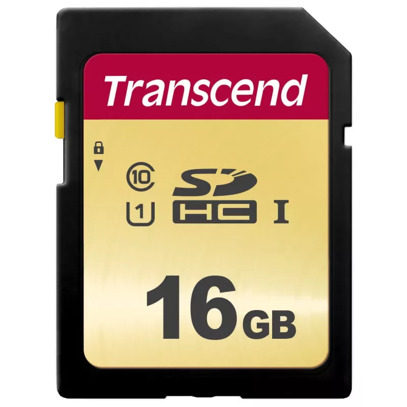 Flash-muisti Transcend 16GB SDHC UHS-I 500S