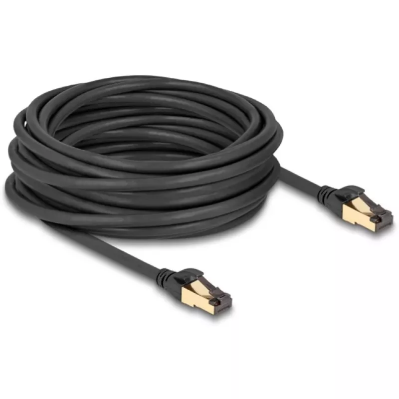 Verkkokaapeli DeLOCK RJ45 Cat.6A uros-uros S/FTP 10 m musta