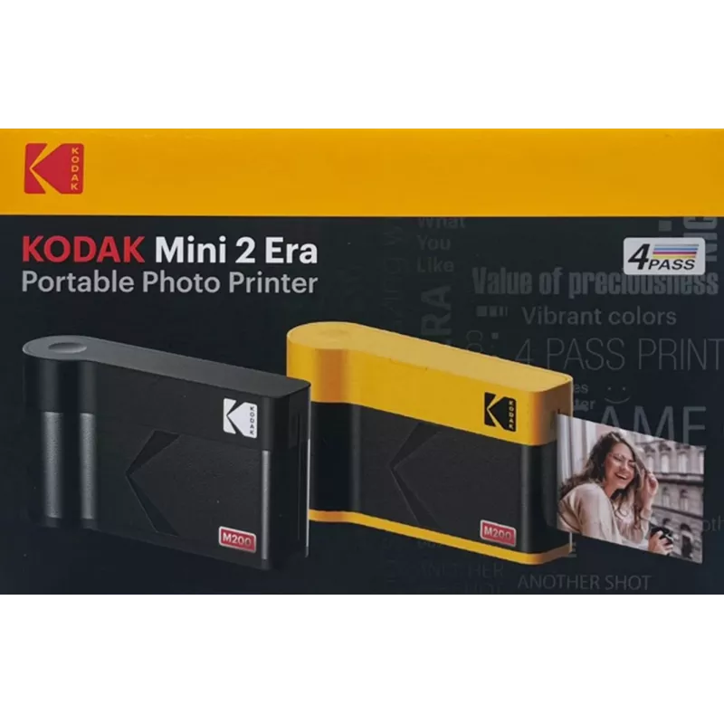 Pikakamera Kodak Mini 2 Era musta — kompakti pikakamera, väritulostus