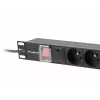 LANBERG PDU-07E-0200-IEC-BK PDU 1U 10A 7 pistorasiaa ranskalainen 2m musta