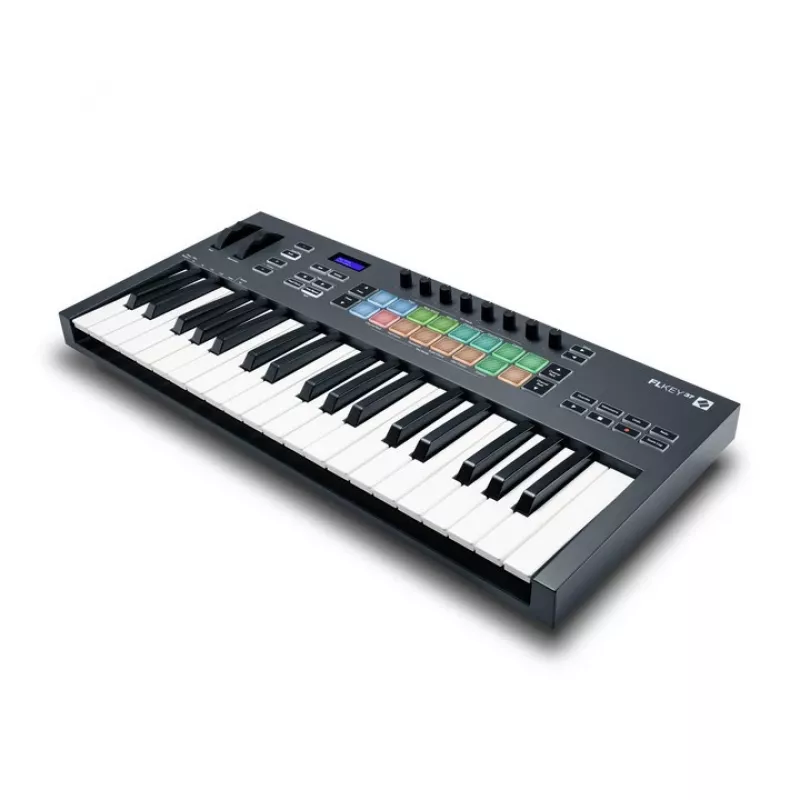 Novation FLKEY 37 - MIDI-koskettimisto erityisesti FL Studio -ohjelmistolle, 37 kosketinta.