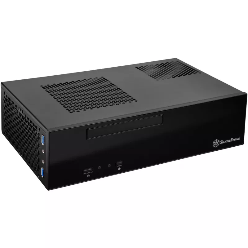 SilverStone MILO ML09 - Desktop - Mini-ITX - ilman virtalähdettä (SFX12V) - musta - USB/audio (SST-ML09B)