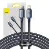 Baseus CAJY000301 matkapuhelinkaapeli harmaa 2 m USB-C Lightning
