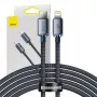 Baseus Crystal Shine CAJY000301 USB-C–Lightning-kaapeli, 20 W PD, 2 m, musta