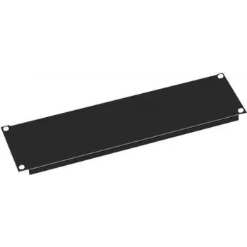 VALUE sokkopeite - musta RAL 9005 - 3U - 48,3 cm (19
