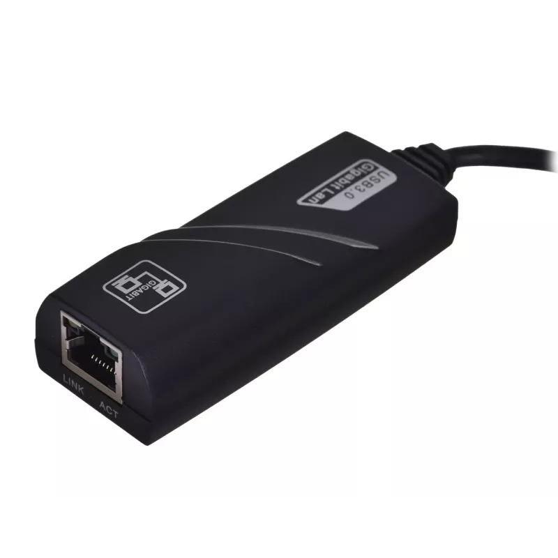 Akyga AK-AD-31 USB 3.0 - Gigabit Ethernet -adapteri, RJ45, 15 cm kaapeli, musta