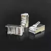 Modulaarinen RJ45-liitin QOLTEC 54554 CAT5e FTP, 100 kpl, hopea, muovi, 11×22×18 mm
